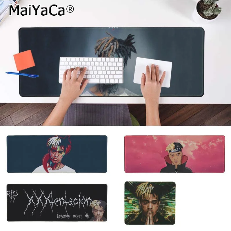

MaiYaCa Simple Design Rap singer XXXTentacion Silicone large/small Pad to Mouse Game Rubber PC Computer Gaming mousepad