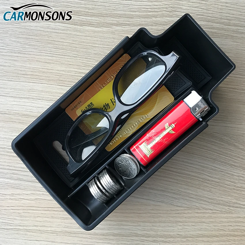 

Carmonsons for Audi Q3 Console Central Armrest Storage Box Container Holder Tray Accessories Car Organizer Car Styling