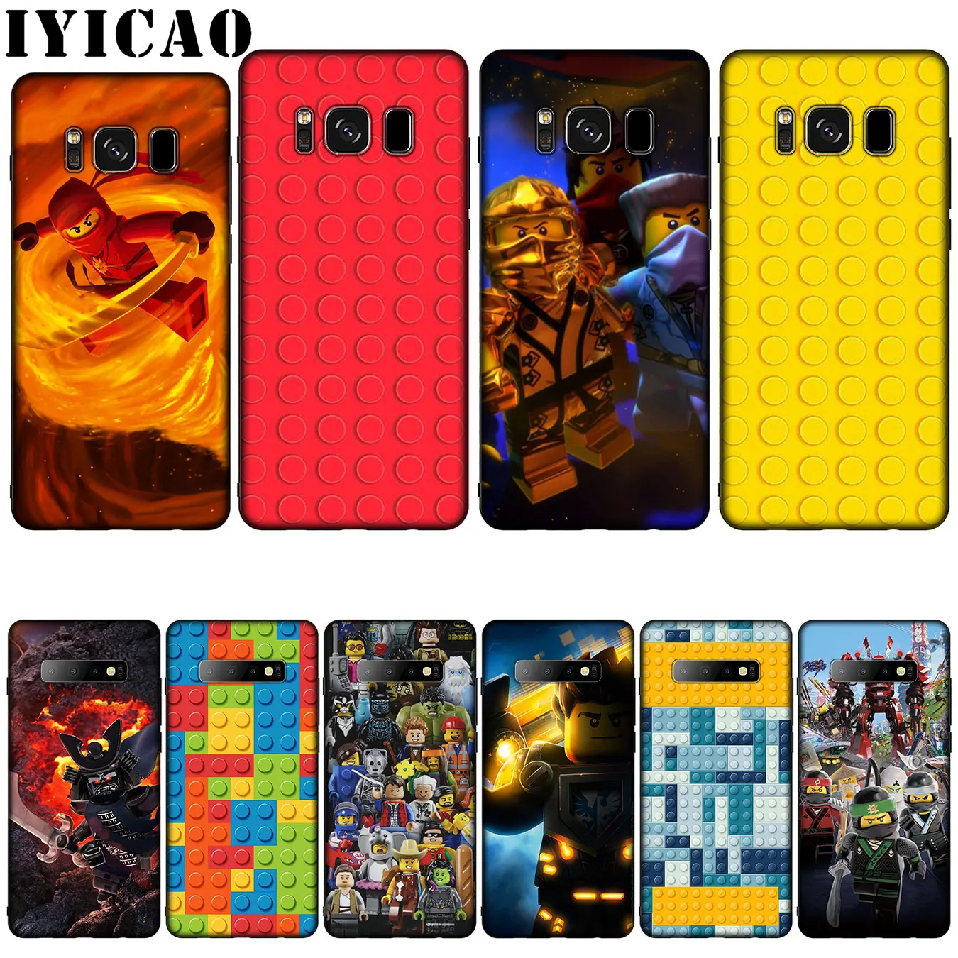 IYICAO Lego blocks Newly Arrived Transparent Silicone Soft Phone Case for Samsung Galaxy S10 S9 S8 Plus S6 S7 Edge S10e E Cover |