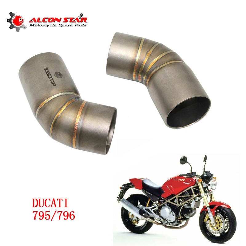 Alconstar-для DUCATI 795/796 средняя выхлопная труба звено для 2010-2014 слипоны | Автомобили и