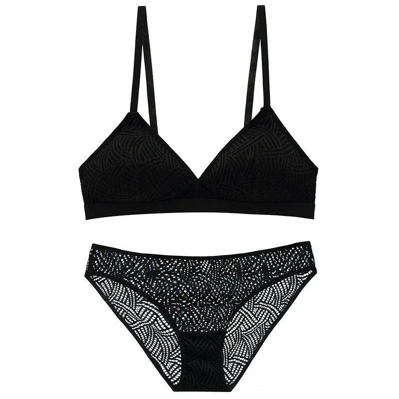 

European Comfortable Thin Ventilation Triangle Cup Bralette Bras Lingerie Transparent Bra Set Biquini Vs Hot Push Up