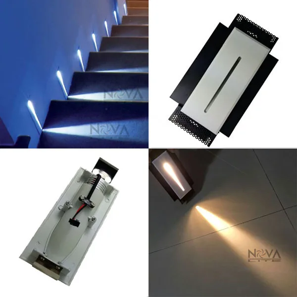 Buy 2PCS Rectangle Stair Light Metal Wall Box Narrow