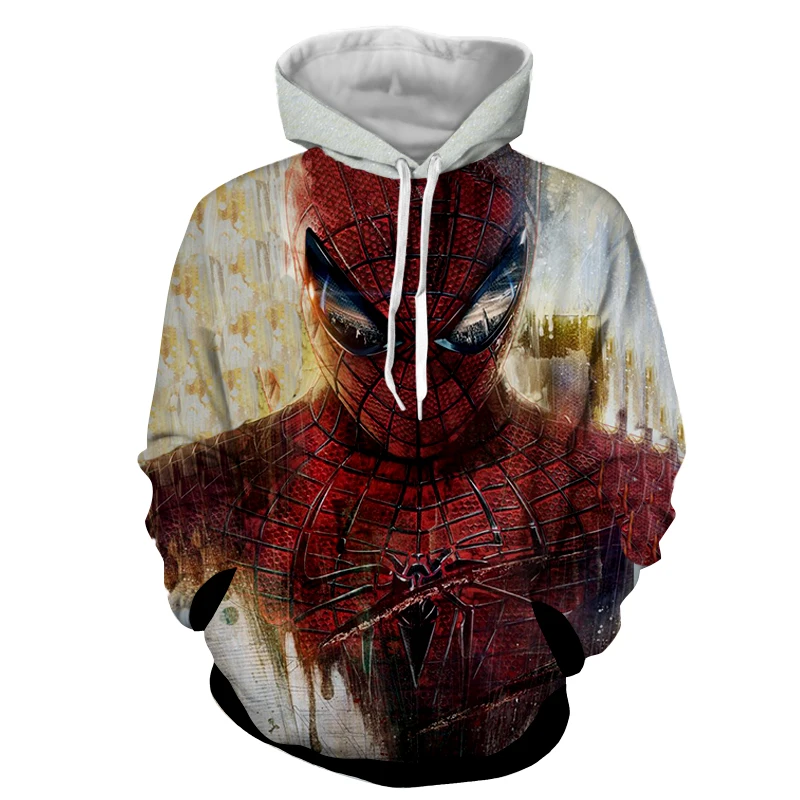 YFFUSHI Cool Spiderman 3d Hoodies Men Cosplay Jacket Men Sweatshirts Funny Hooded Hoodies 3d Print Coat 5XL Funny Super Hero