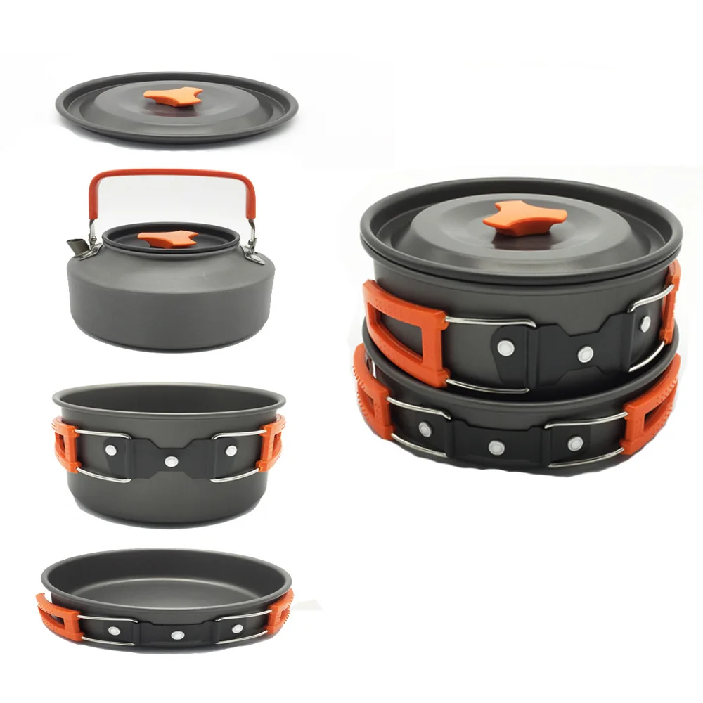 Colher para Acampamento ao ar Utensílios de Mesa Portátil Pessoas Panelas Tigela Pote Livre Caminhadas Mochila Viagem Piquenique Acessórios 2-3 12 Louça para ar livre