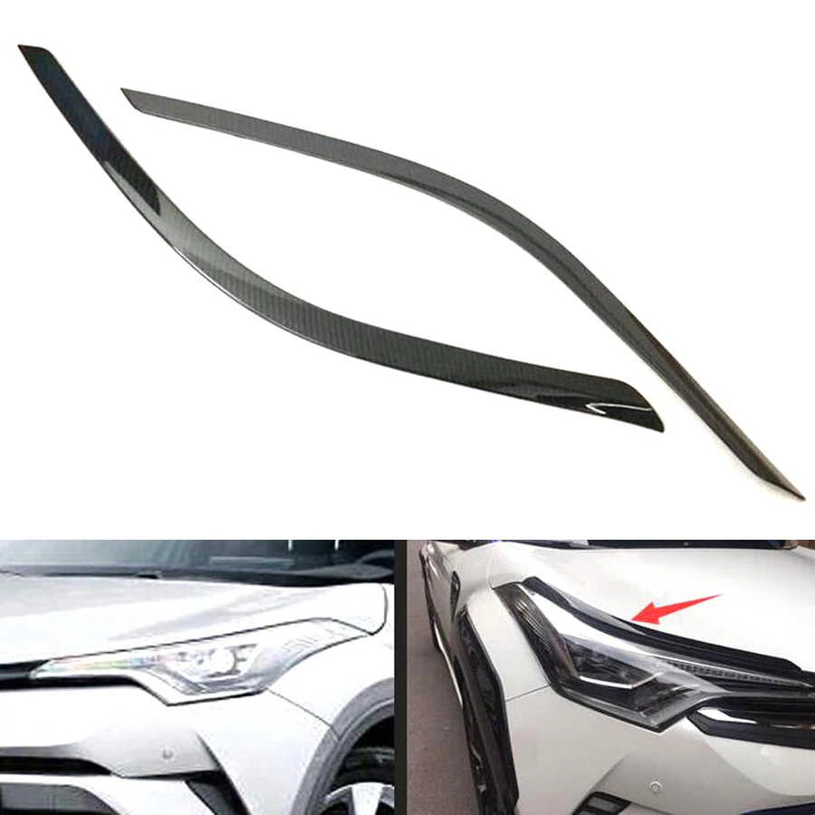 YAQUICKA подходит для Toyota CHR 2016 2017 2018 внешняя фара автомобиля передняя полоски бровей