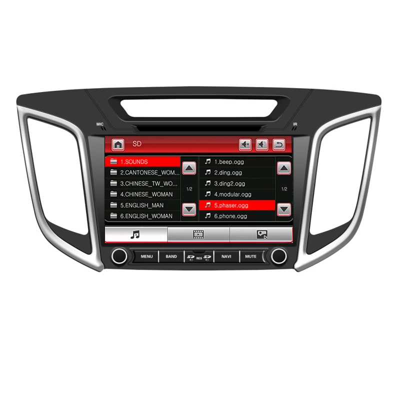 Sale 2 Din Car Radio DVD GPS Navigation Player For Hyundai Creta IX25 2014 2015 2016 2017 2018 touch screen navy Multimedia headunit 1