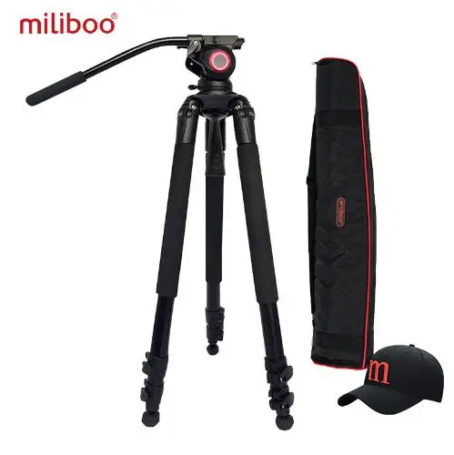 US $149.00 Miliboo MTT701AB Portable Aluminum Tripod For Professional CamcorderVideo CameraDSLR Tripod With Hydraulic Ball Head