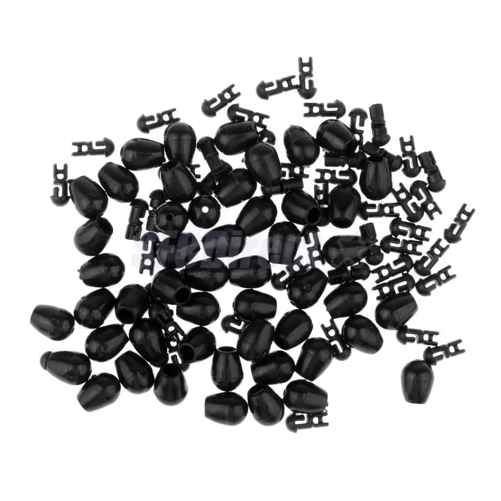 50pcs Fishing Connector Quick Change Beads for Hook Links Method Feeders