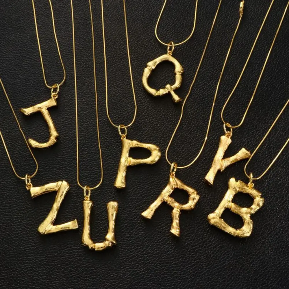 

1pc Letter A-Z Pendant Initial Alphabet Pendant Chain Bib Necklace Women's Fashion Jewelry Accessories