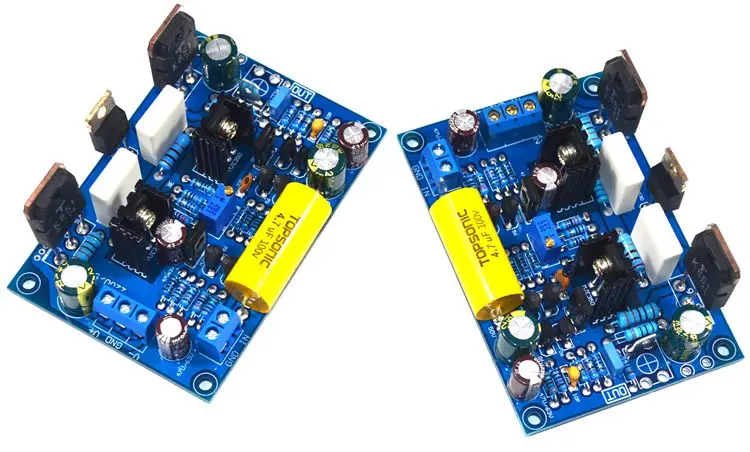 Assembled one pair K851 FET MOS stereo DIY amplifier board 100W HIFI AMP | Электроника