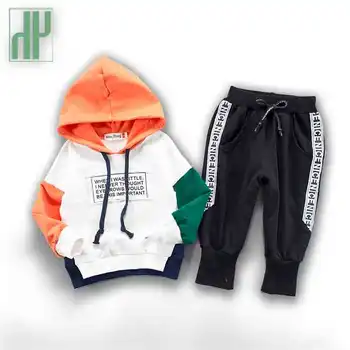 

Children boy clothing fall Winte Letter kids dresses for boys wear hip hop clothing long sleeve Hoodies+Pants girls sport suit