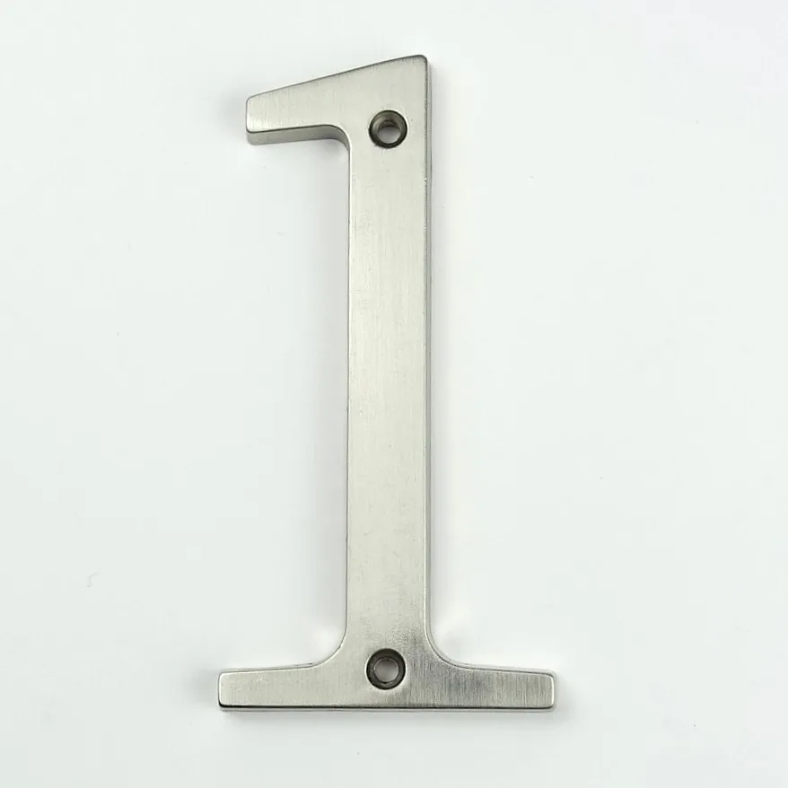 

Satin Nickel 101mm Height House Number House Door Address Number Digits Zinc Alloy Screw Mounted Big Door Address Sign #1