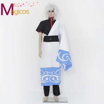 

Anime Gintama Sakata Gintoki Uniform Cosplay Party Costume Full Set