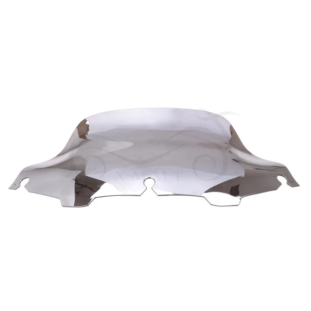 

Chrome 8" Wave Windshield Windscreen Wind Air Deflector Spoiler For Harley Electra Street Glide Bike 1996 - 2013