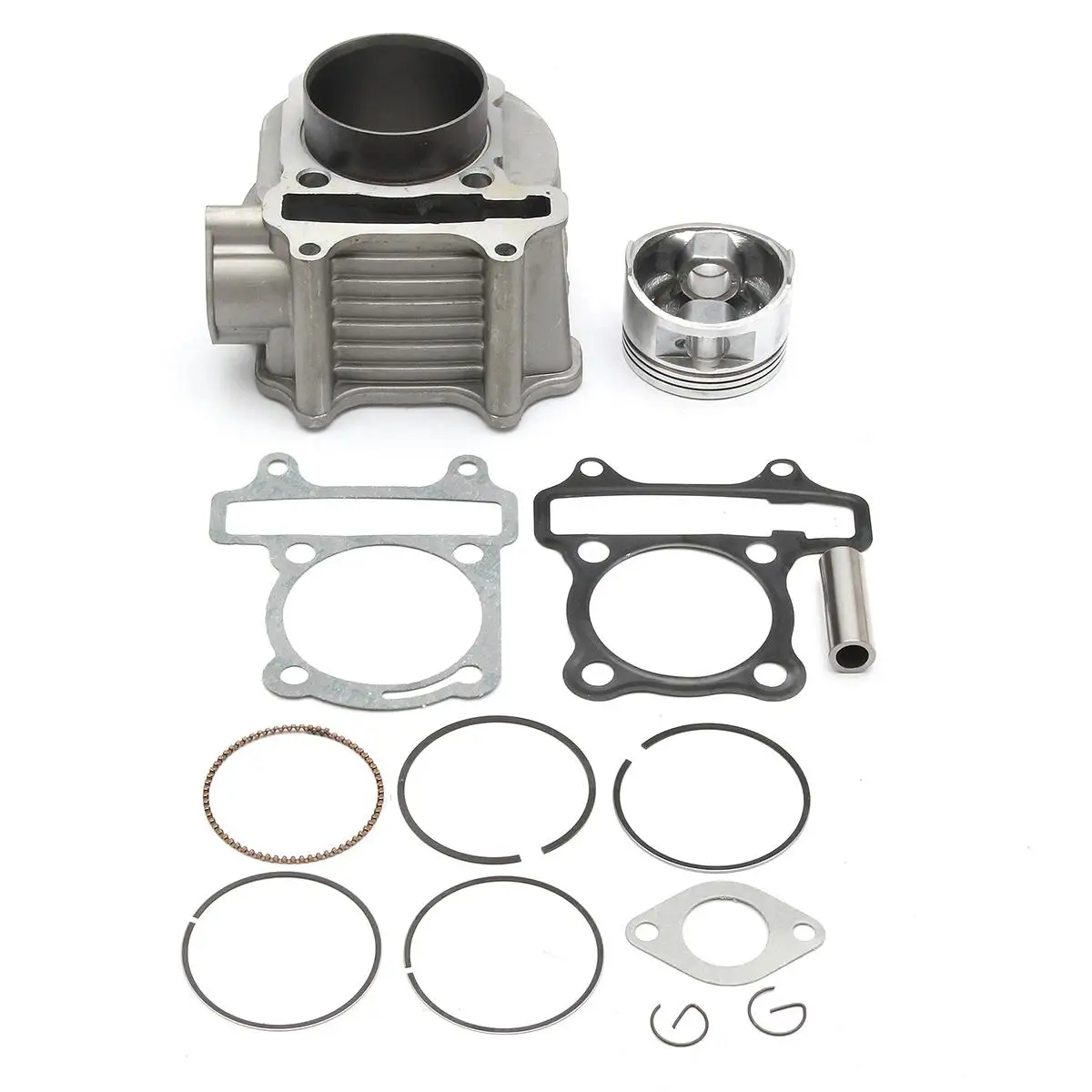 

Aluminium Alloy 57mm bore 4-stroke Cylinder Piston Pin Assembly Kit for 150cc GY6 Scooter Moped ATV Bike Gokart Engine