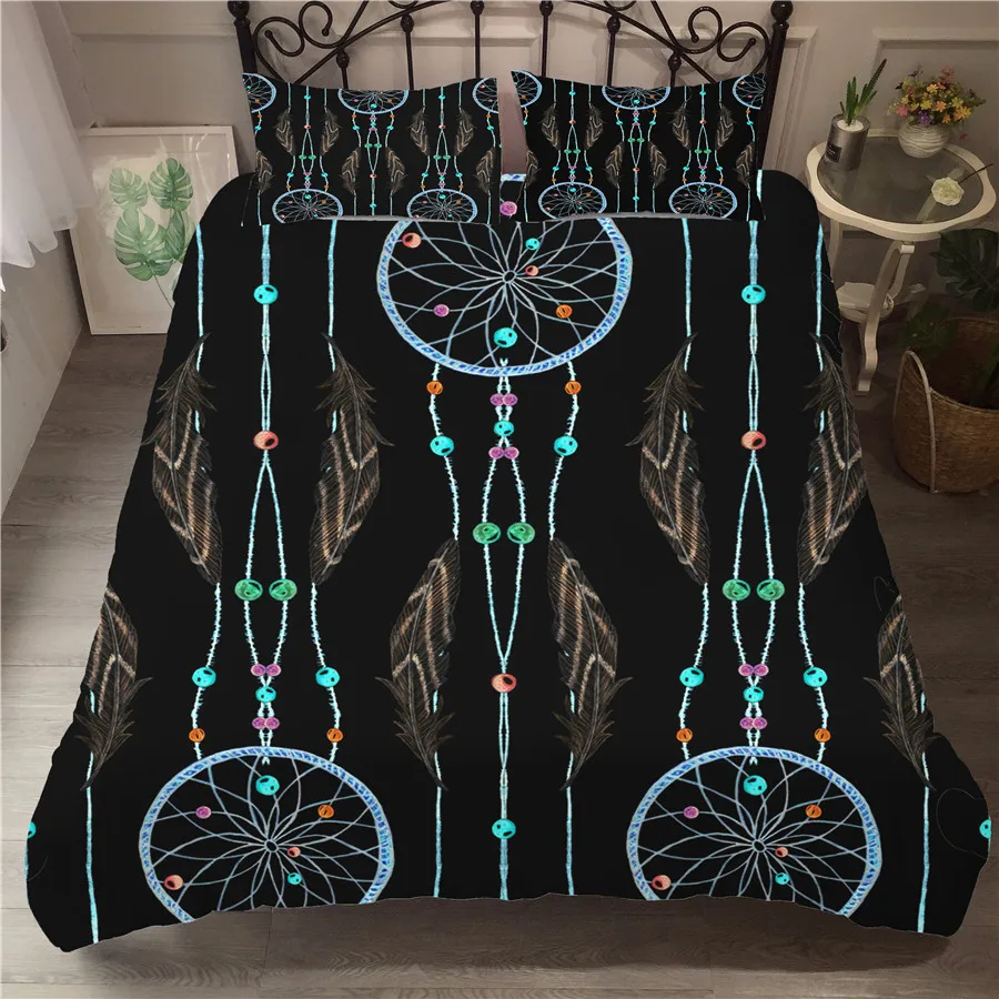 

Bedding Set 3D Printed Duvet Cover Bed Set Dreamcatcher Bohemia Home Textiles for Adults Bedclothes with Pillowcase #BMW18