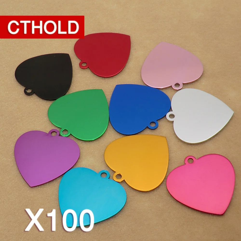 CTHOLD 100 шт. ярлыки с надписью Love ошейник для собак кошек сердечек аксессуары