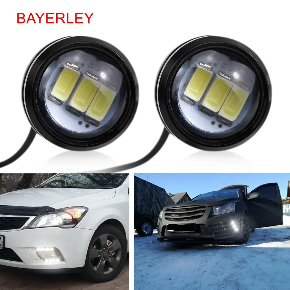 

2PCS Car DRL Eagle Eye Angel Eyes LED Daytime Running Light Motorcycle Screw Lamp Source Waterproof 5630SMD Car Styling