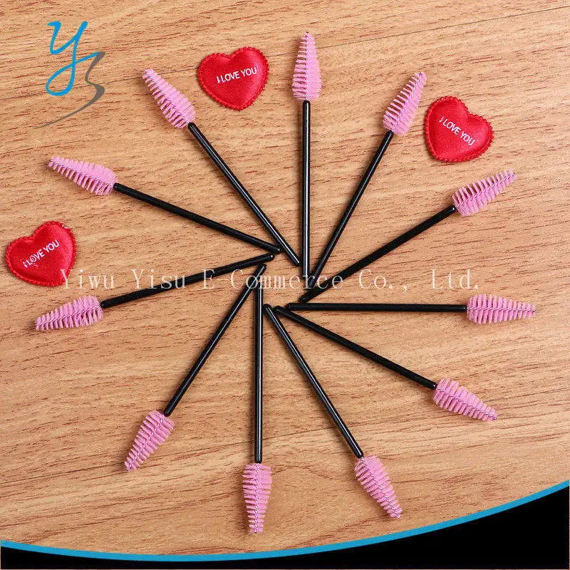 

Makeup Brushes Eyelash Brush Colorful 200pcs Disposable Mascara Applicator Wand Brush Raindrop Shape brushes As Picture Color