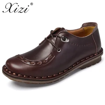 XIZI Brand Handmade 100% Genuine Leather Men footwear Casual Shoe Male High Quality moccasins Casual loafers boat shoes for men XIZI Brand Handmade 100% Genuine Leather Men footwear Casual Shoe Male High Quality moccasins Casual loafers boat shoes for men
