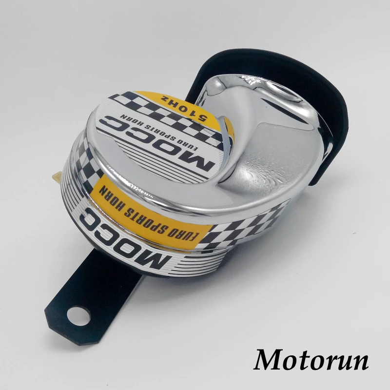 4x Chrome Motorcycle Horn 510Hz DC12V High Frequency, universally Fit