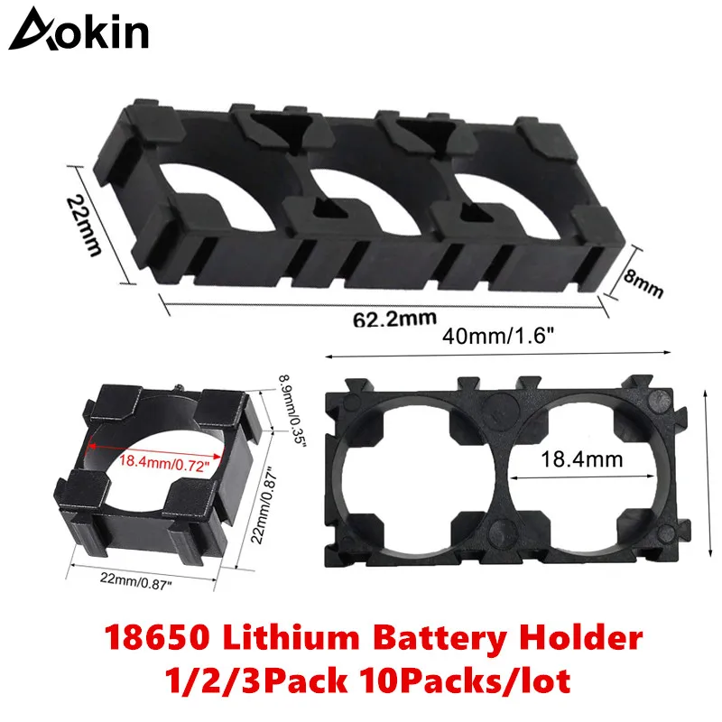 

10pcs 18650 Lithium Battery Holder Bracket 1 Cell DIY Battery Storage Box Protection Board