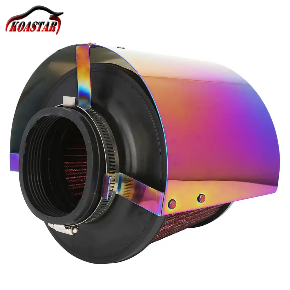 Stainless Steel Real Carbon Fiber Car Cold Air Intake Cone Sport Air Filter Cover Heat Shield For 2 5 5 Neck Cold Air Intake Air Intakecold Air Aliexpress