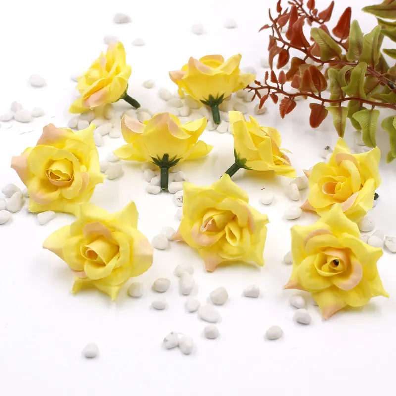 10 шт. шелковые цветы для свадебной вечеринки 3 4 см|artificial flowers fabric|silk flowersflower silk |