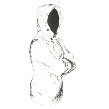 

Men Casual Hooded Long Sleeve Drawstring Pocket, Spring, Autumn Drawstring, Pocket Luminous Jacket Coat Zip