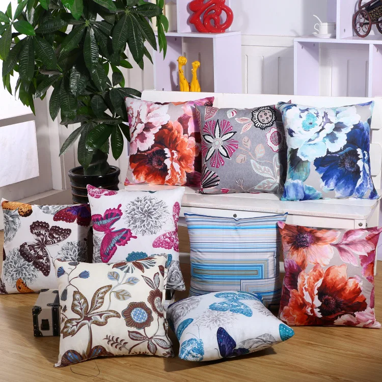 

Butterfly Flower Mandala Cushion Covers for Sofa Colorful Cushions Home Decor Combines Decoration Pillow Case 45*45