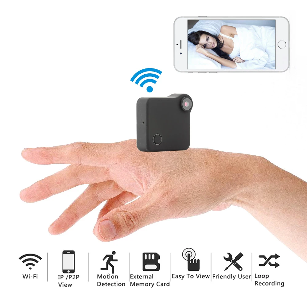 ET C1 мини веб-камера HD 720 P видео и аудио записывающее Регистраторы WI-FI P2P IP микро-детектор движения DV DVR Сенсор носимых с магнитной застежкой, Камера s