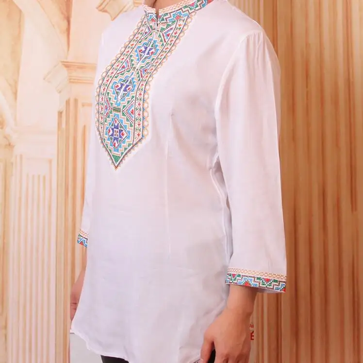 

T shirt women Xinjiang Uygur Ethnic Embroidery