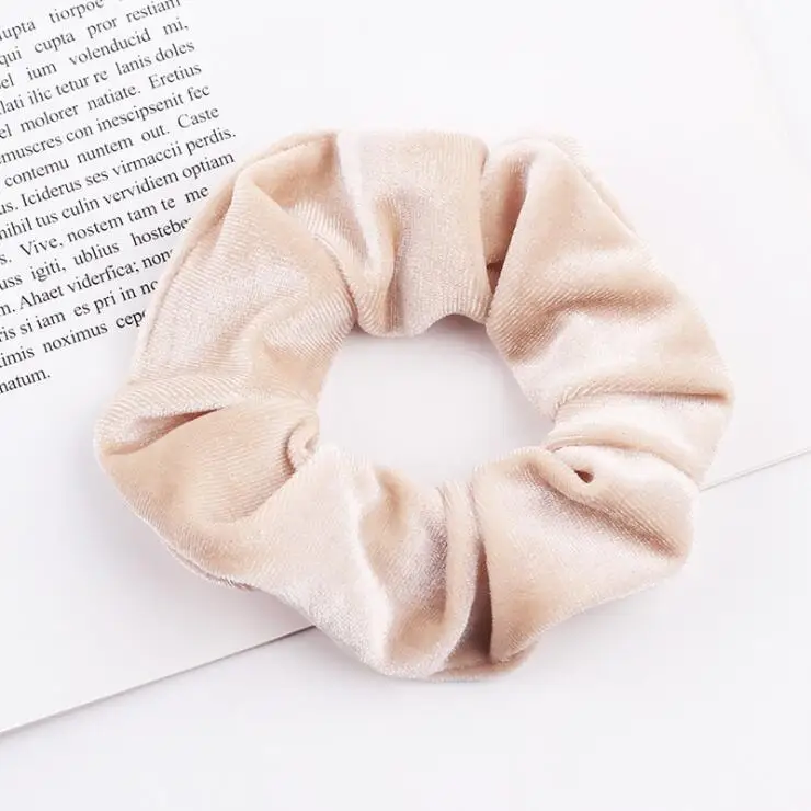 18 Бархатные резинки для волос для женщин и девочек, эластичные резиновые ленты аксессуары, резинки для женщин, кольцо для волос, веревка, конский хвост, держатель, головной убор - Цвет: 18