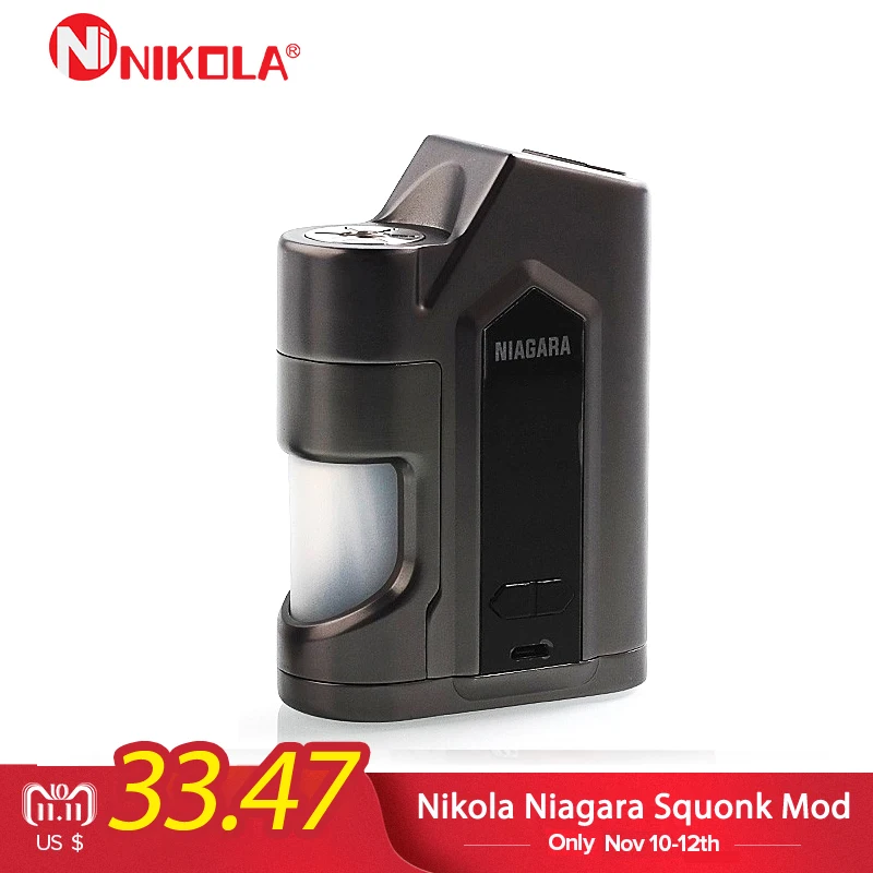 

Original Nikola Niagara Squonk 200W Box Mod Electronic Cigarettes Box Mod dual 18650 batteries Vape Vaporizer VS SMOK Box Mod