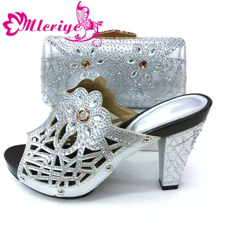 

Italian Shoes with Matching Bags 2019 Shoe and Bag Set for Party In Women Nigerian Women Party Pumps with Purse Women High Heels