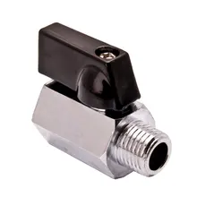 1/" bsp мини латунный шаровой клапан никелированный женский x мужской