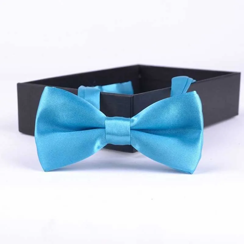 Детский модный Официальный галстук-бабочка, детский классический однотонный галстук-бабочка, цветная бабочка, Свадебная вечеринка, галстук бабочка для питомца галстуки-бабочки для смокинга - Цвет: a15 Sea Blue