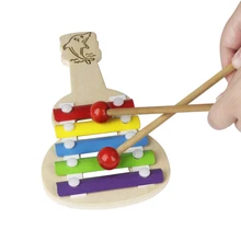 Детский ксилофон музыкальный инструмент обучающая игрушка с молотками-случайный мультфильм шаблон