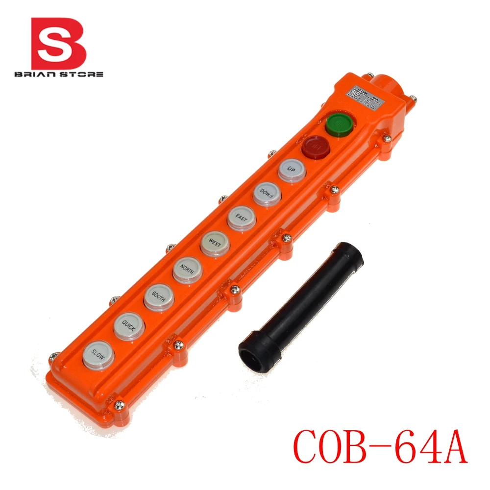 

COB-64A Hoist And Crane Pendant Control Station Push Button Switch 6 Ways