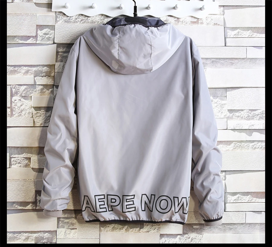 Streetwear Mens Jacket Color Zipper Casual   (12)