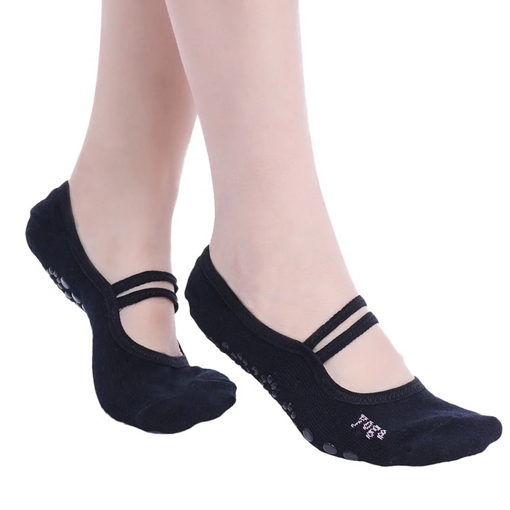 1 Pair Professional Cotton Ladies Grip Socks Dance Socks Pilates Ballet Boat Sock One Size Fit Most For Women