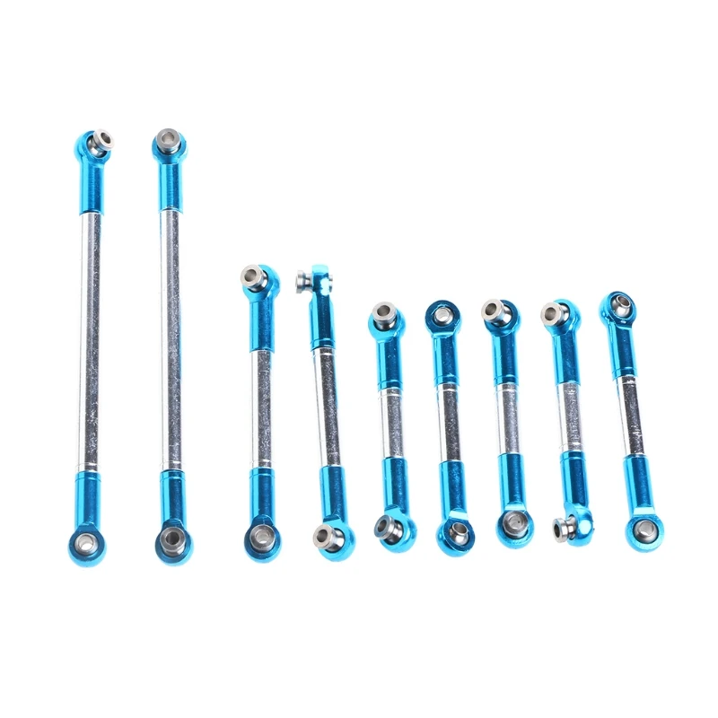 

New 1Set/9Pcs Parts For FY-01/FY-02/FY-03 for Wltoys 12428 12423 RC Car Upgrade Link Spare Parts Metal Rod