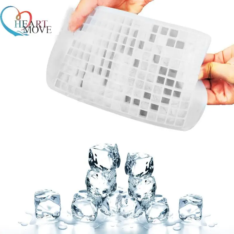 

HEARTMOVE New Safety 160 Ice Cubes Mini Cube Pudding Silicone Tray Mould Tool silicone ice cube Dishwasher safe 9478