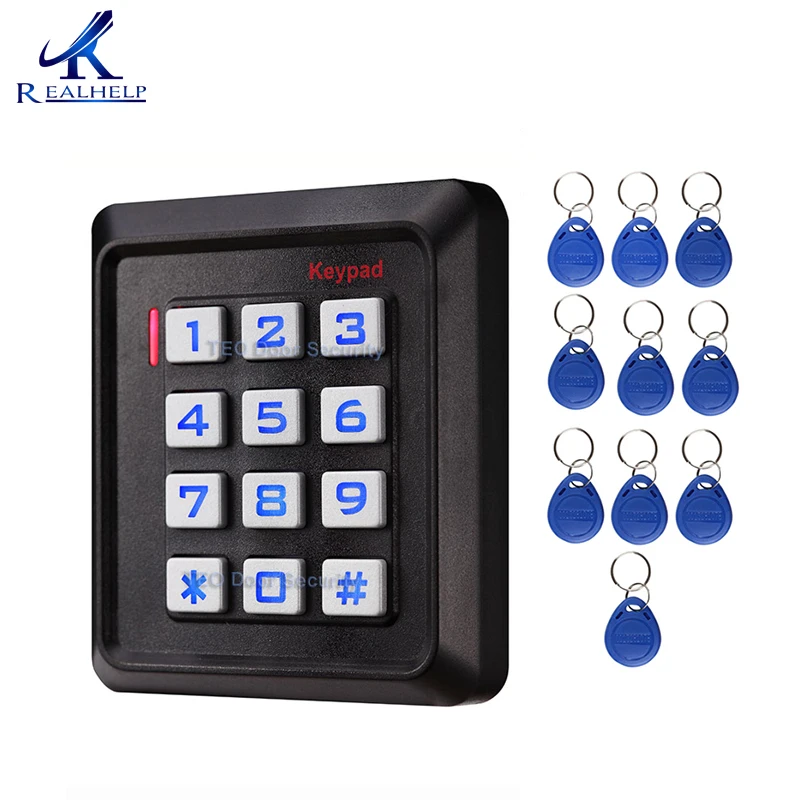 

2000Users RFID card Reader Door Access Control Single Door Keyboard WG Standalone access DC12V