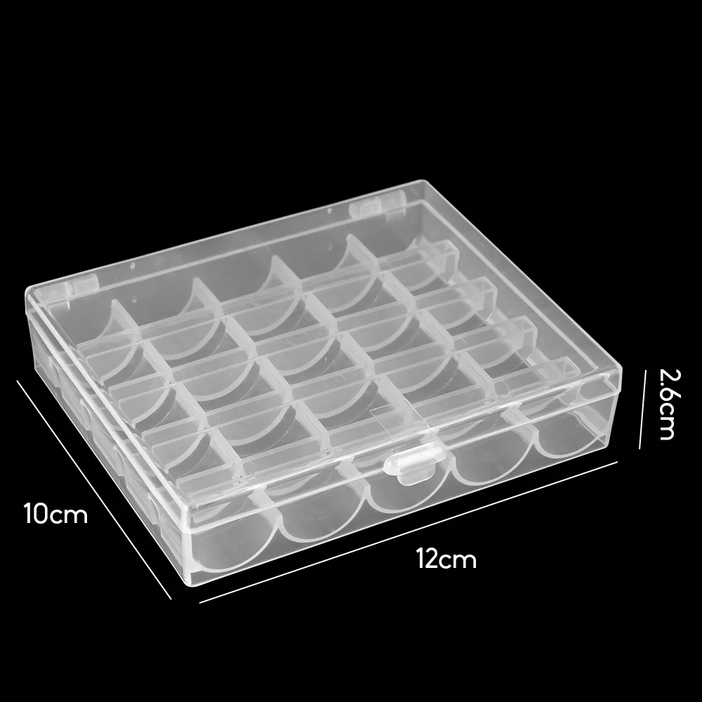 1 компл./лот коробка для шитья Пластик 25 бобины катушки для швейных машин с резьбой ящик для хранения для домашней швейной фурнитуры швейные инструменты, нержавеющая сталь