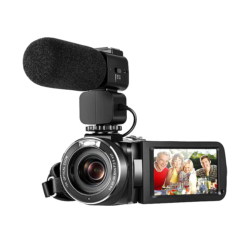 Профессиональная видеокамера FHD 1080P с 10 кратным оптическим зумом 120X цифровым фото