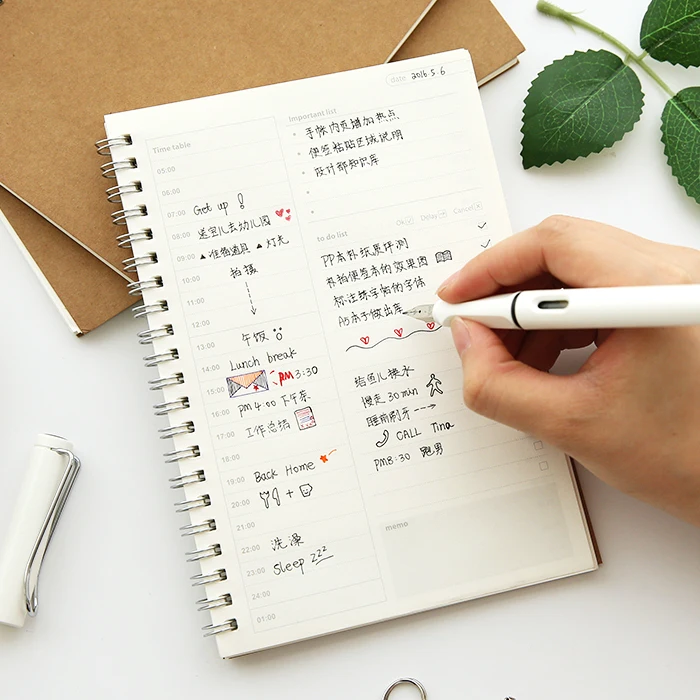 Style Retro Vintage Kraft Paper Spiral Time Management Notebook Timeline Efficiency Daily Agendas Planner Book Memo Pad Style Retro Vintage Kraft Paper Spiral Time Management Notebook Timeline Efficiency Daily Agendas Planner Book Memo Pad