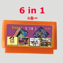 Горячая 8 бит игровой картридж лучший подарок для детей- 6 в 1 игры