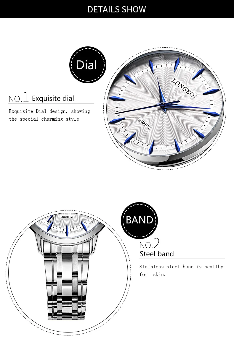 LONGBO кварцевые часы для влюбленных, парные аналоговые часы, кожаные Наручные часы, модные повседневные часы, мужские часы 80271