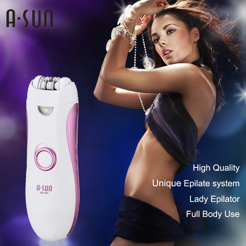 ASUN Depilatory Electric Female Epilator Women Hair Removal For Facial Body Armpit Underarm Leg Depilador Depilation FISHKIM